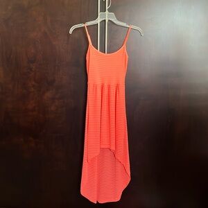 Mimi Chica Sexy Textured Neon Pink/Orange High-Low Dress Size M